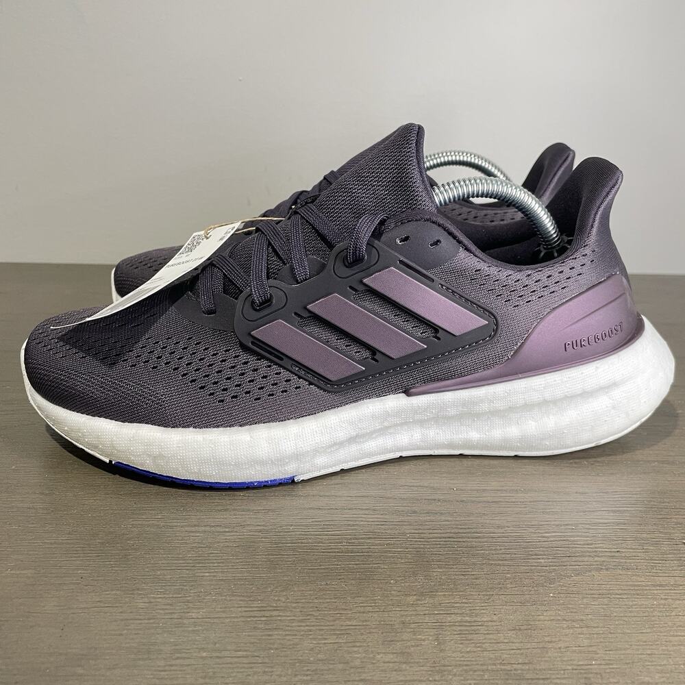 Adidas Women’s Size 7 Shoes NEW Pureboost 23 Aurora Black Purple Running IF541